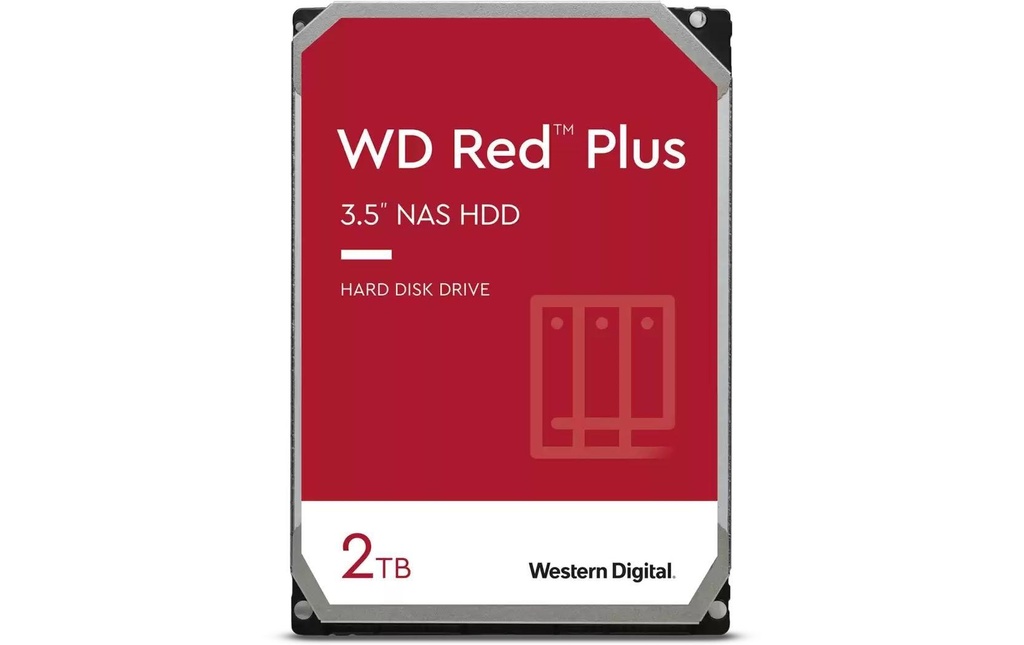 Western Digital Disque dur WD Red Plus 3.5" SATA 2 TB