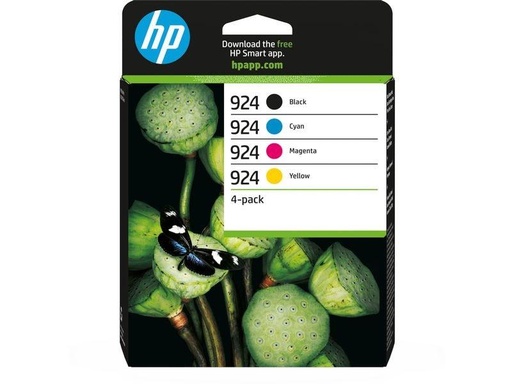 [1689442] HP Combo Pack N° 924 (6C3Z1NE) noir/Cyan/Magenta/Yellow